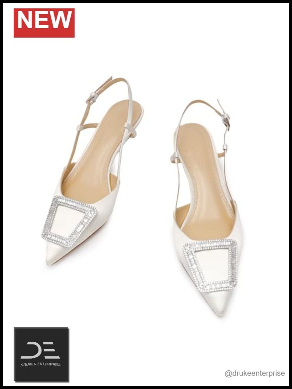 Women's Wedding Shoes Low Heel Closed Toe Bridal Ivory Cream Leather Sole